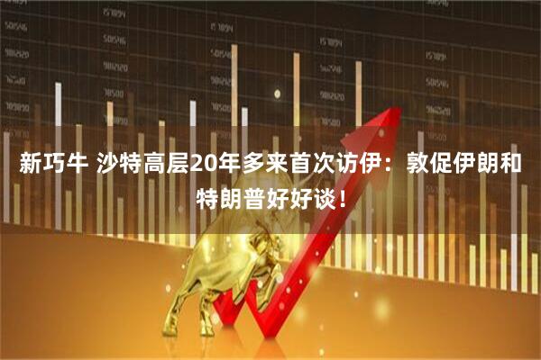 新巧牛 沙特高层20年多来首次访伊：敦促伊朗和特朗普好好谈！