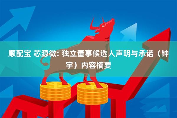 顺配宝 芯源微: 独立董事候选人声明与承诺（钟宇）内容摘要