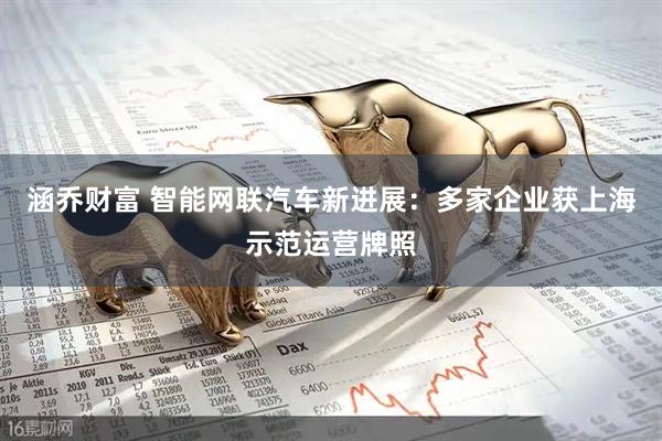 涵乔财富 智能网联汽车新进展：多家企业获上海示范运营牌照