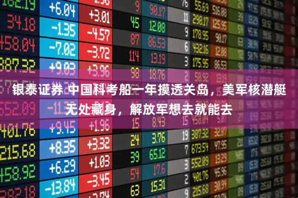 银泰证券 中国科考船一年摸透关岛，美军核潜艇无处藏身，解放军想去就能去