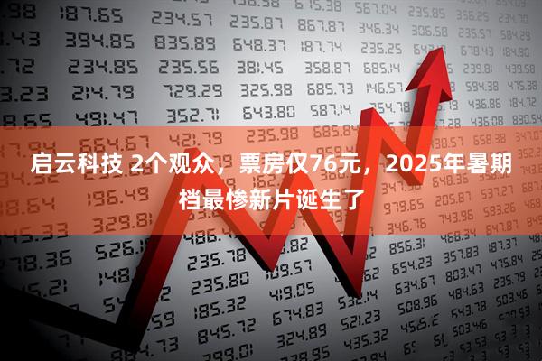 启云科技 2个观众，票房仅76元，2025年暑期档最惨新片诞生了
