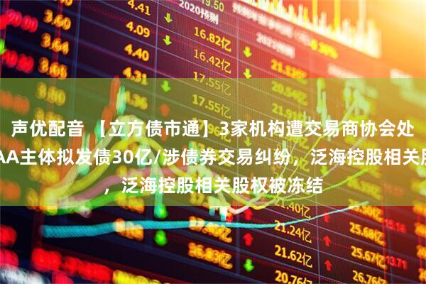声优配音 【立方债市通】3家机构遭交易商协会处分/河南AAA主体拟发债30亿/涉债券交易纠纷，泛海控股相关股权被冻结