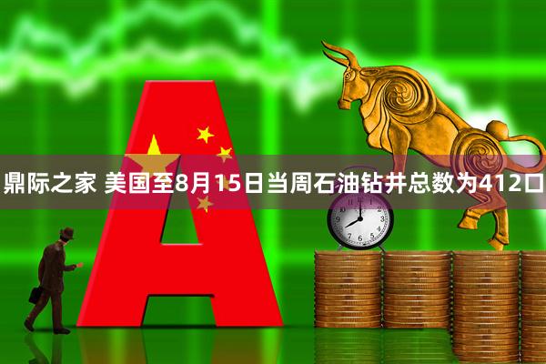 鼎际之家 美国至8月15日当周石油钻井总数为412口